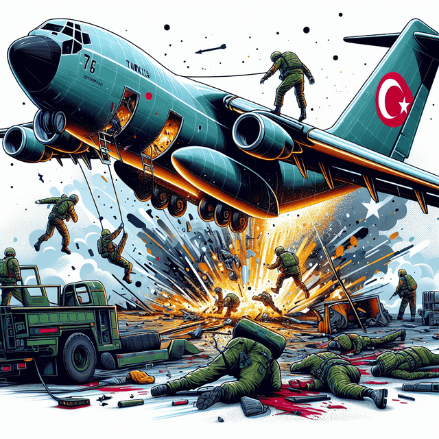 土耳其軍用貨機在亞塞拜然-喬治亞邊界附近墜毀