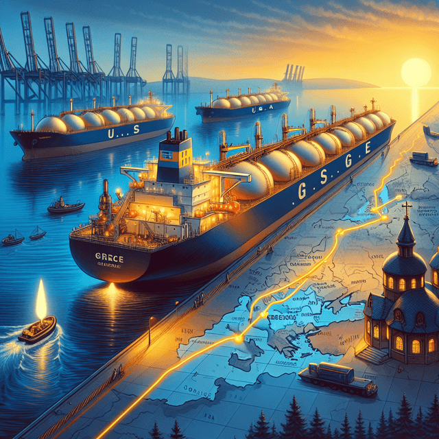 美國液化天然氣通過希臘抵達烏克蘭，應對俄羅斯緊張局勢