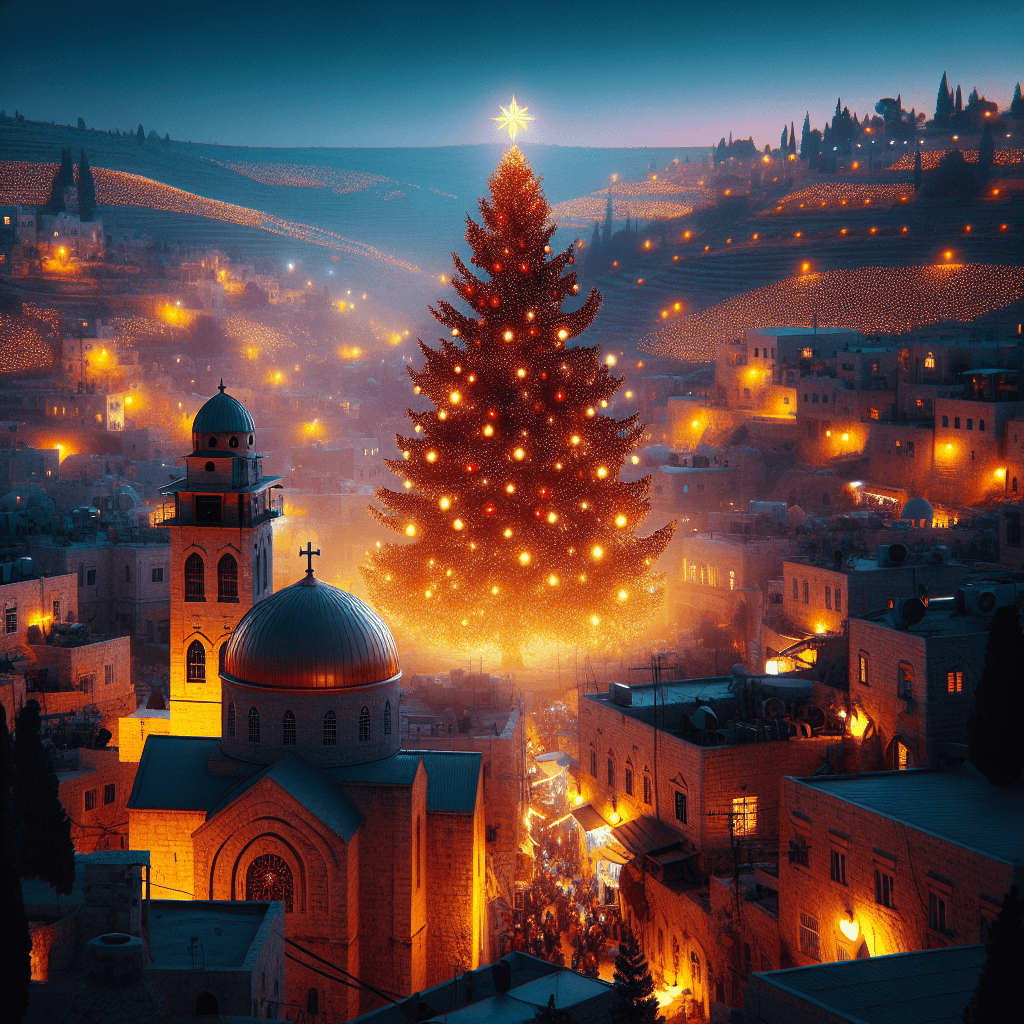 伯利恆點亮聖誕樹，迦薩衝突緩和中