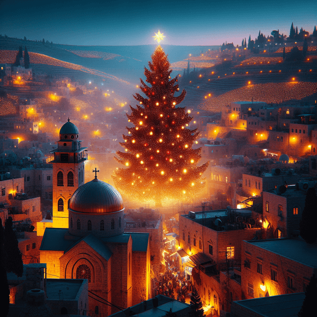 伯利恆點亮聖誕樹，迦薩衝突緩和中