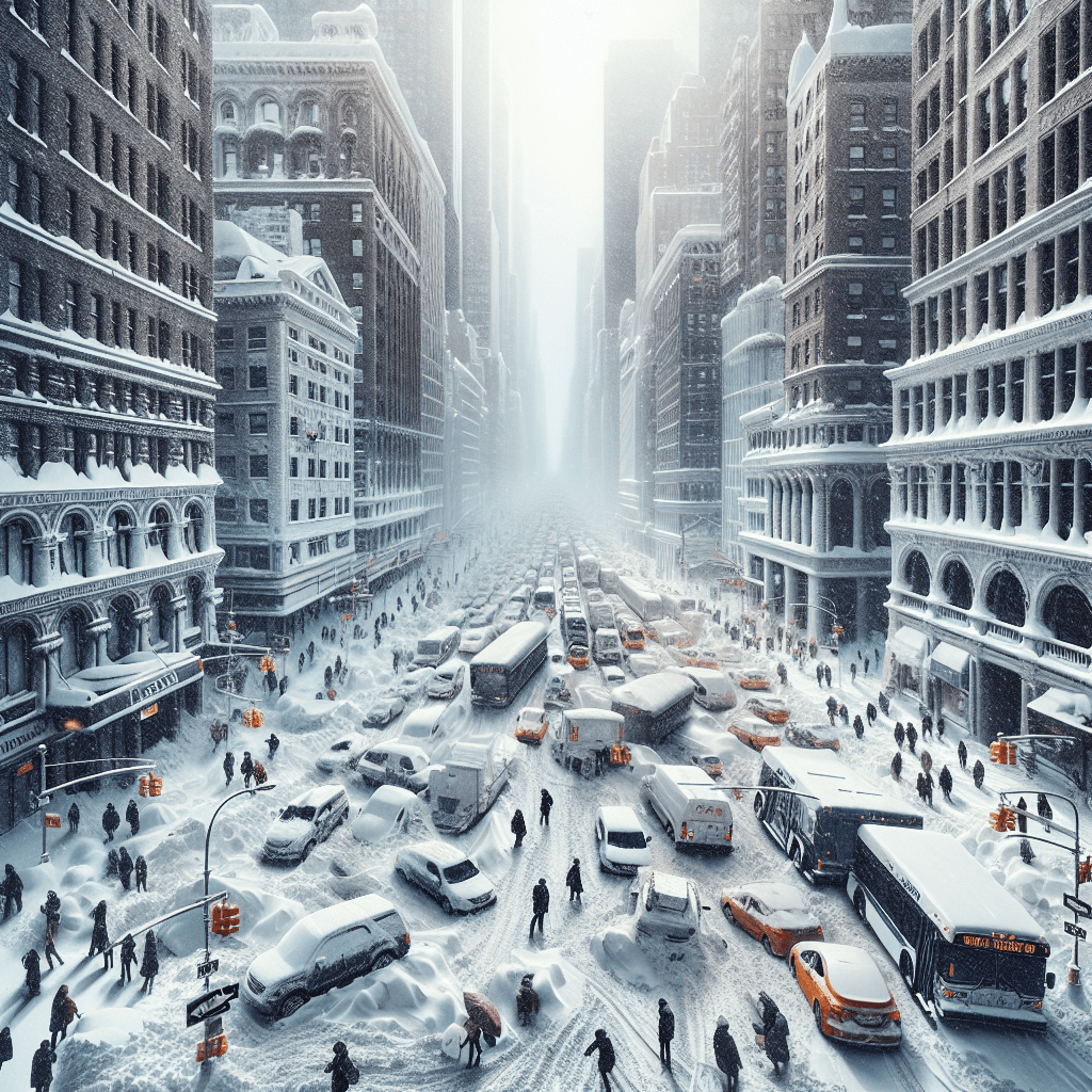 嚴重暴風雪襲擊紐約，造成交通中斷