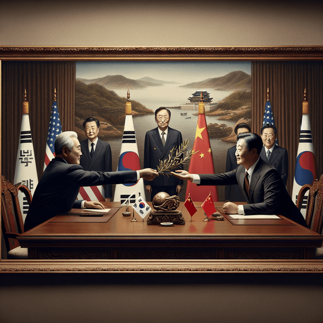 南韓總統尋求在區域緊張局勢中加強與中國的聯繫