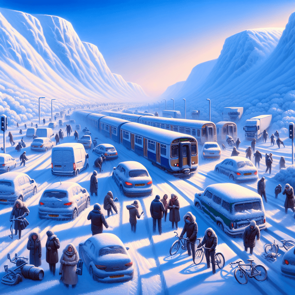 嚴寒天氣擾亂西歐交通