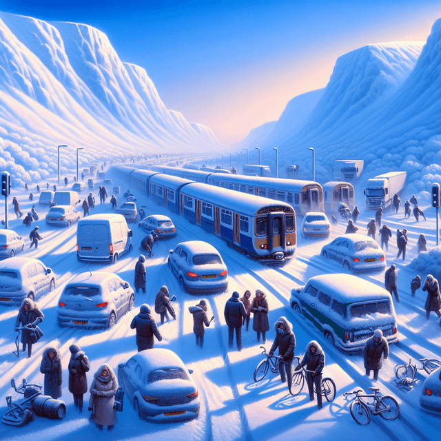 嚴寒天氣擾亂西歐交通