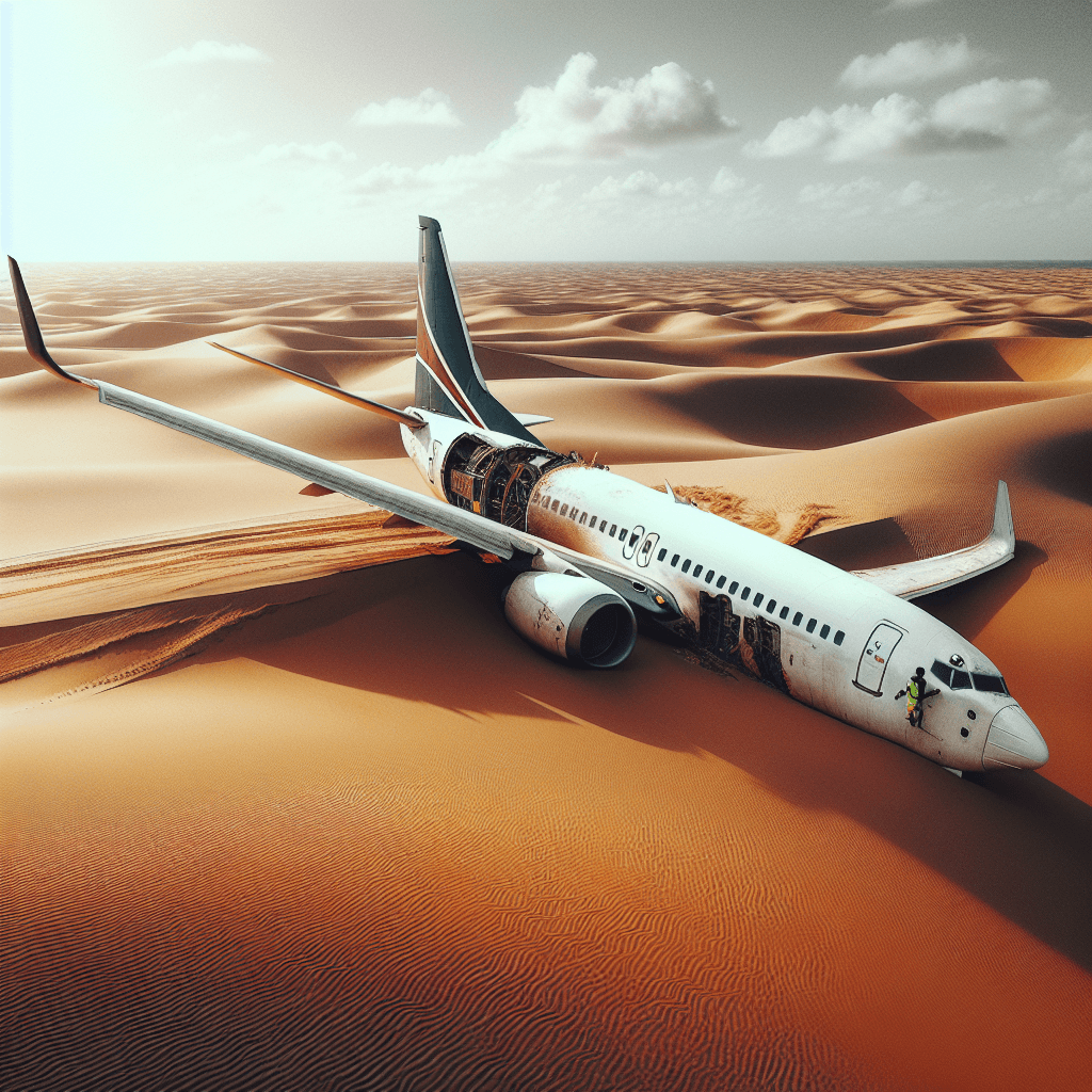 索馬利亞飛行員因故障後安全降落飛機在岸上而備受讚譽