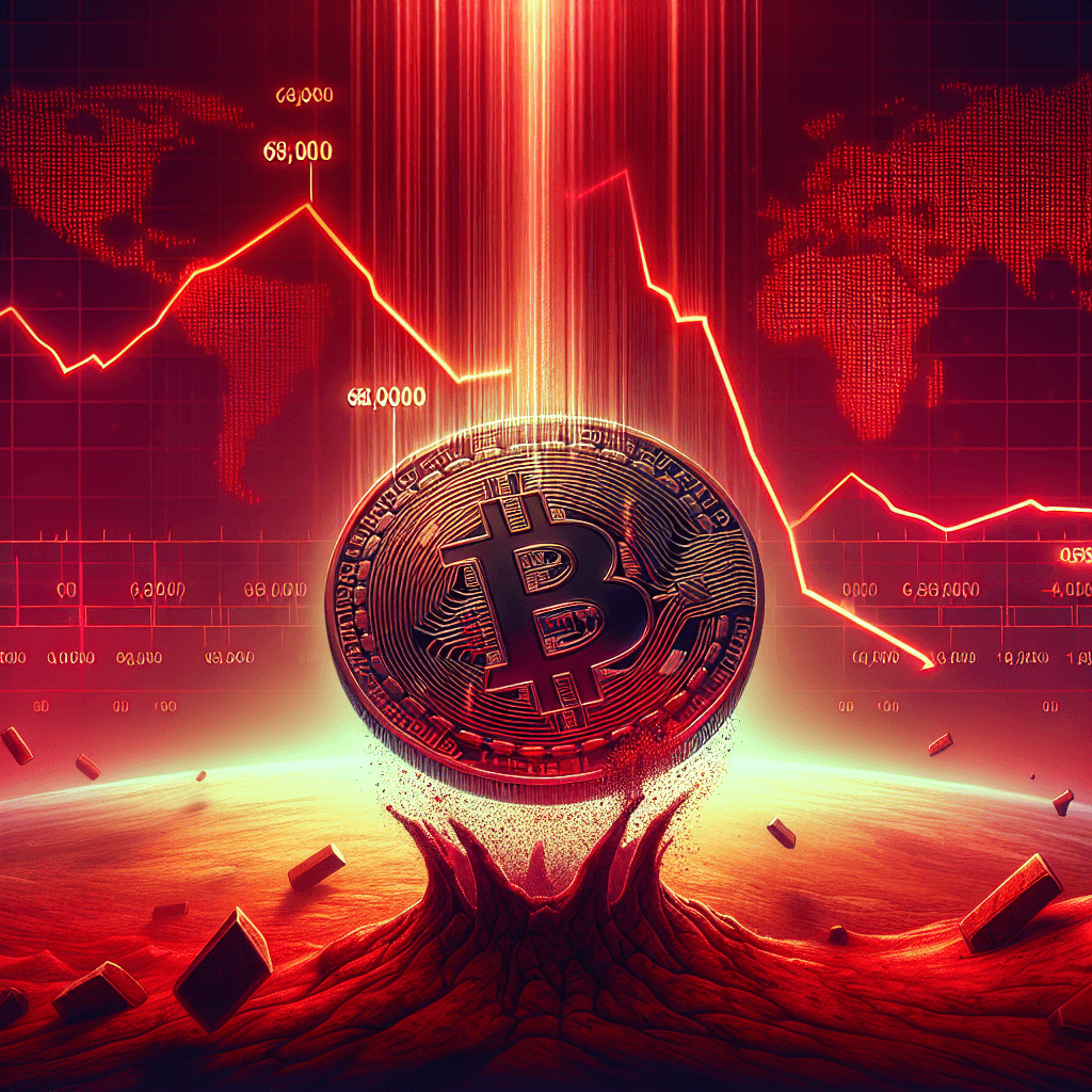 比特幣在市場動盪中暴跌，達到 68,000 美元
