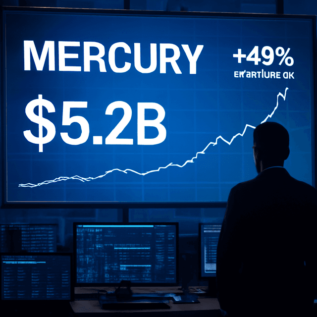 Mercury 募得 2 億美元，估值 52 億美元 — 成長、AI 與銀行執照計畫說明