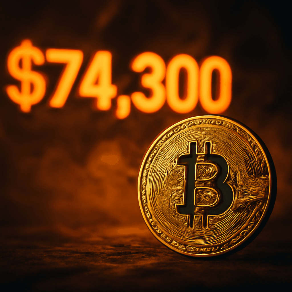 比特幣下滑至約 74,300 美元，現貨 ETF 兩週內淨流出 22.6 億美元