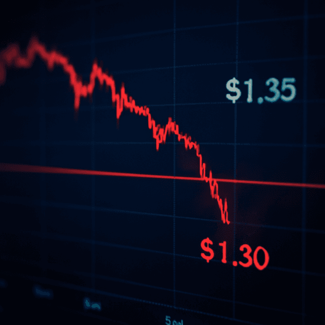 XRP 在三角形下破後跌破 1.35 美元，焦點轉向 1.30 美元支撐