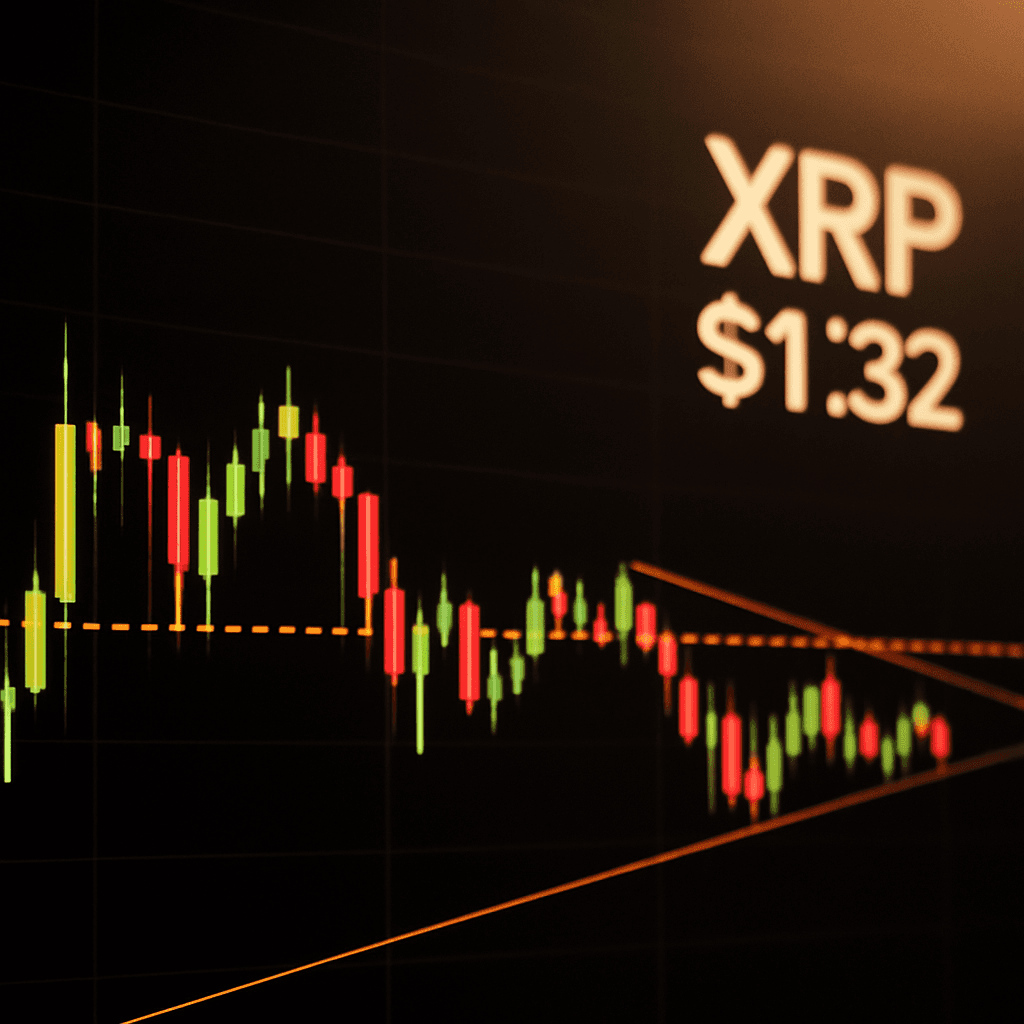 XRP 在 $1.32 附近盤整，失敗的突破將注意力集中在收斂區間上