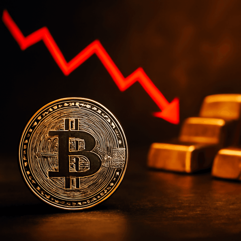 比特幣在資本流向人工智慧、半導體與貴金屬之際跌至全球第十三大資產