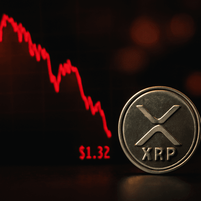 XRP 跌至 15 週低點 1.32 美元，賣壓超過交易所淨流出與 ETF 需求
