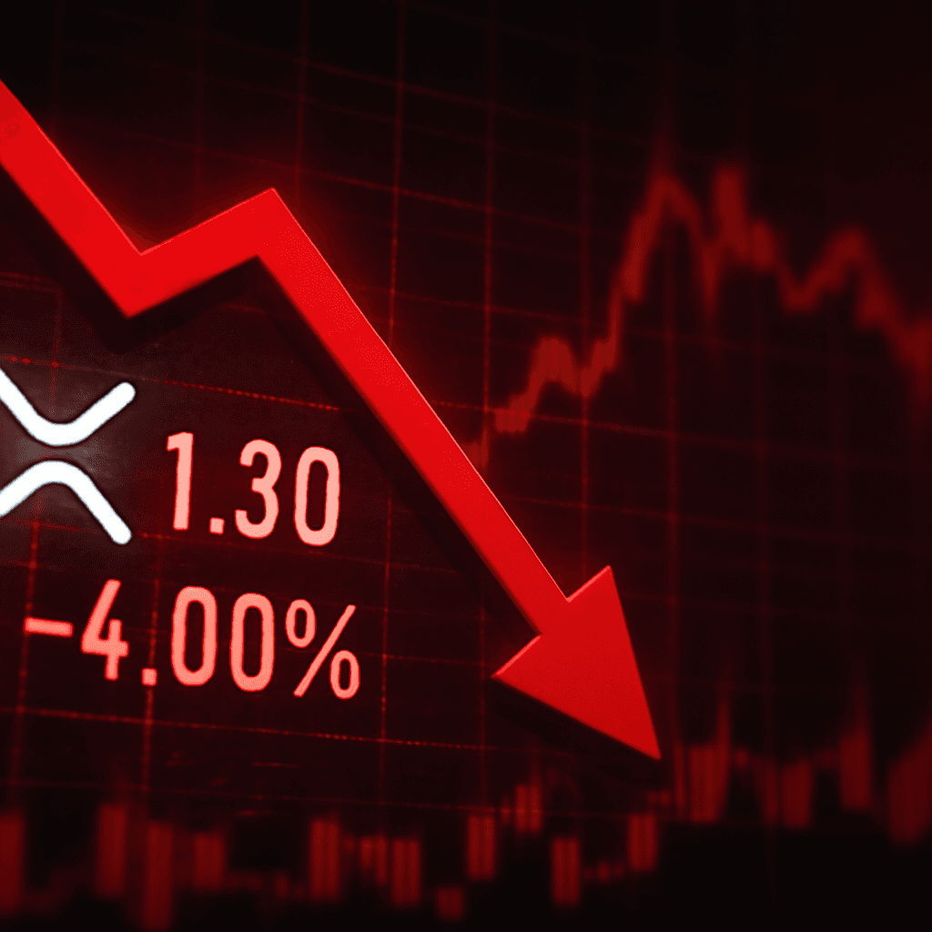 XRP 跌破關鍵的 1.30 美元水平，市場疲弱大幅拖累主要幣種