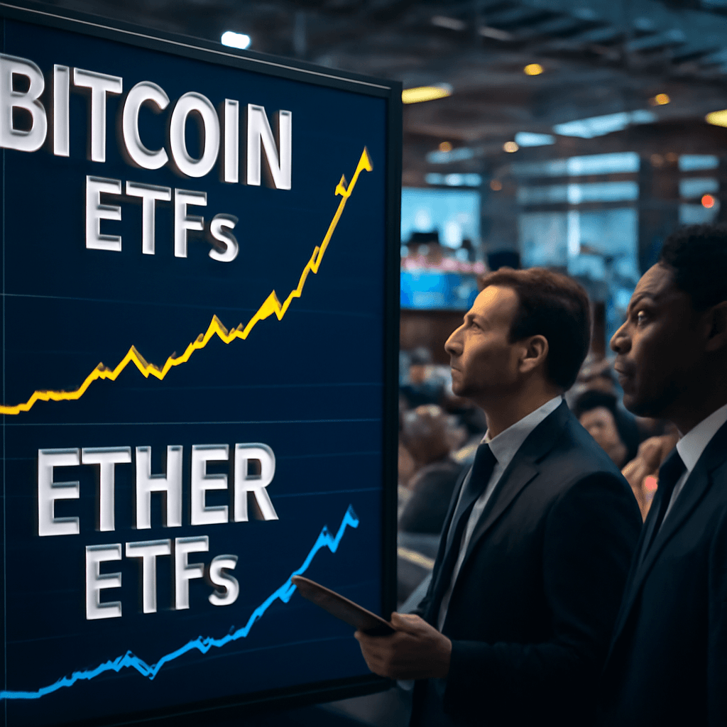 即時市場更新：比特幣與以太坊 ETF 資金流凸顯週初交易動態與市場情緒