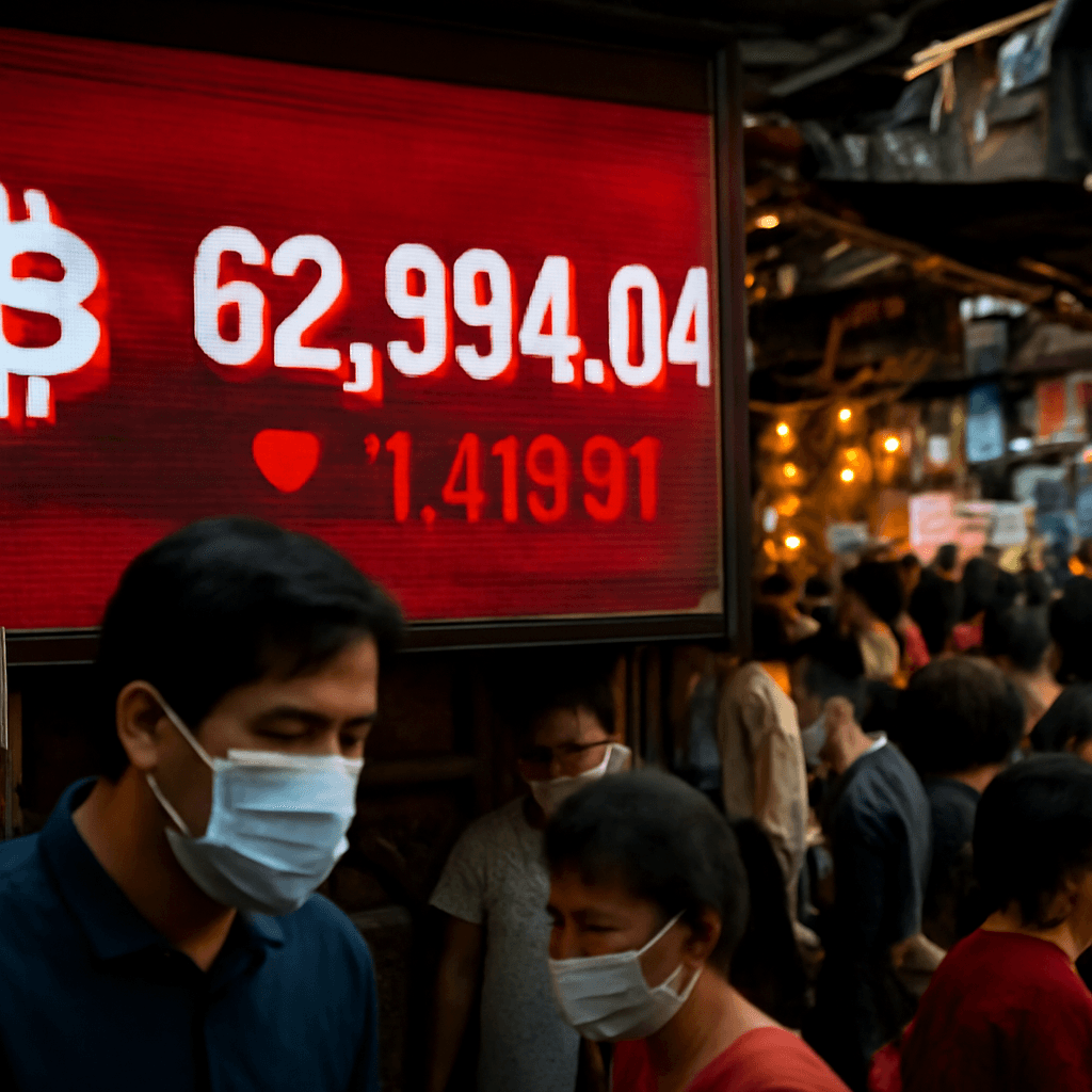 即時市場：比特幣在亞洲時段槓桿拋壓下跌破 63,000 美元