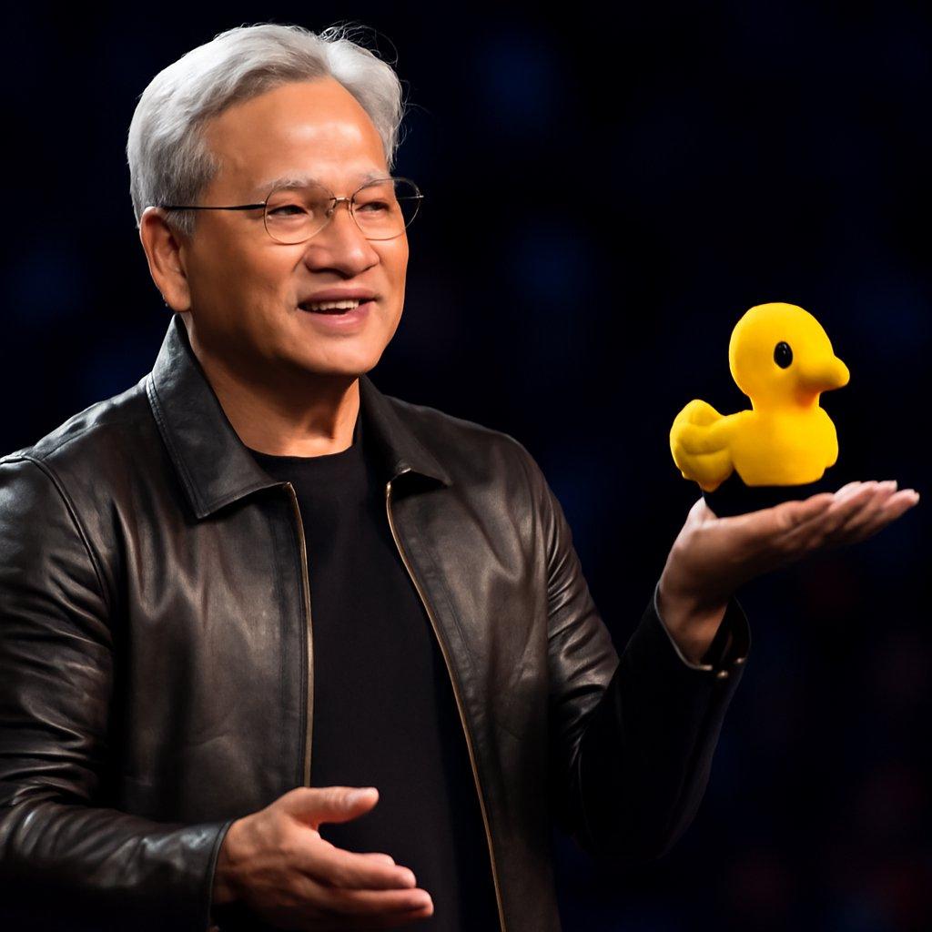 黃仁勳展示機器鴨，Microduck 預購已近 20,000 台